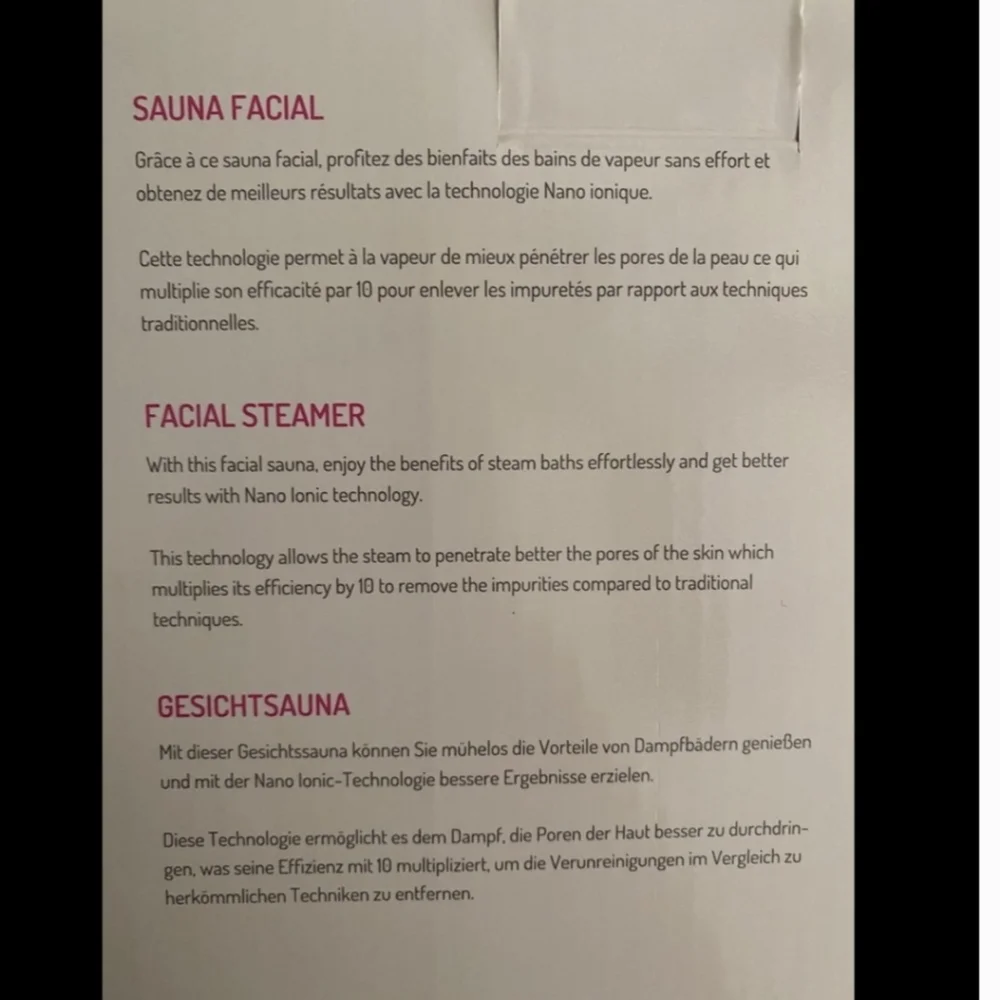 LUGIRA FACIAL STEAMER LIKE NEW! ☆ PURIFY STEAM NANO
